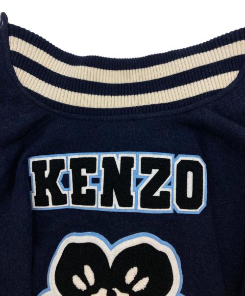 KENZO（ケンゾー）KENZO (ケンゾー) Stamp' wool poncho ネイビー サイズ:Uの古着・服飾アイテム