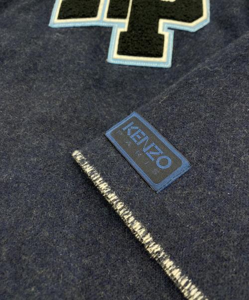 KENZO（ケンゾー）KENZO (ケンゾー) Stamp' wool poncho ネイビー サイズ:Uの古着・服飾アイテム