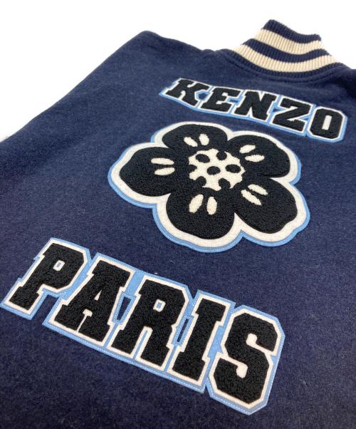 KENZO（ケンゾー）KENZO (ケンゾー) Stamp' wool poncho ネイビー サイズ:Uの古着・服飾アイテム