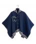 KENZO（ケンゾー）の古着「Stamp' wool poncho」｜ネイビー