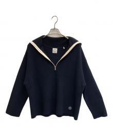 ORCIVAL（オーシバル）の古着「セーラーカラー ハーフジップニット」｜ネイビー