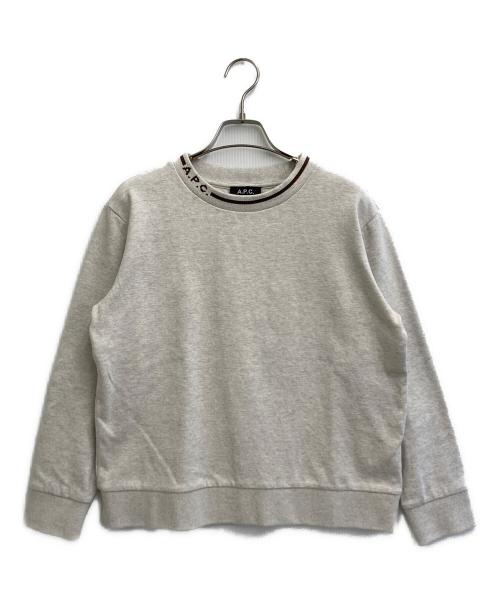 A.P.C.（アーペーセー）A.P.C. (アーペーセー) ハイネックロゴスウェット グレー サイズ:SIZE Mの古着・服飾アイテム