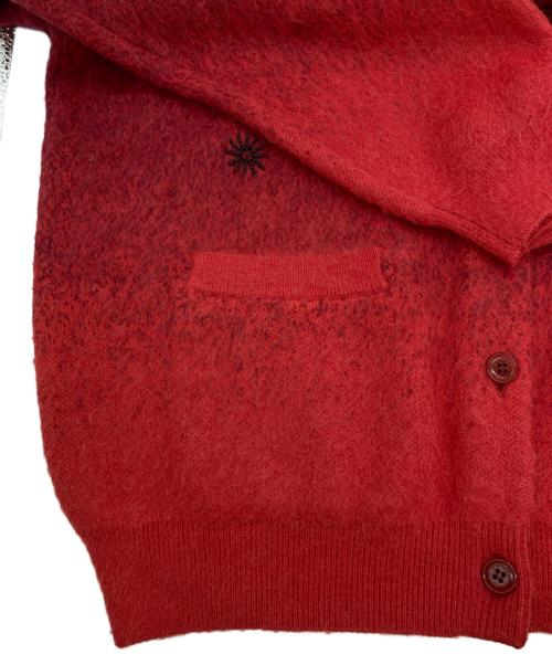 KENZO（ケンゾー）KENZO (ケンゾー) アルパカブレンドビーズフラワーカーディガン レッド サイズ:XSの古着・服飾アイテム