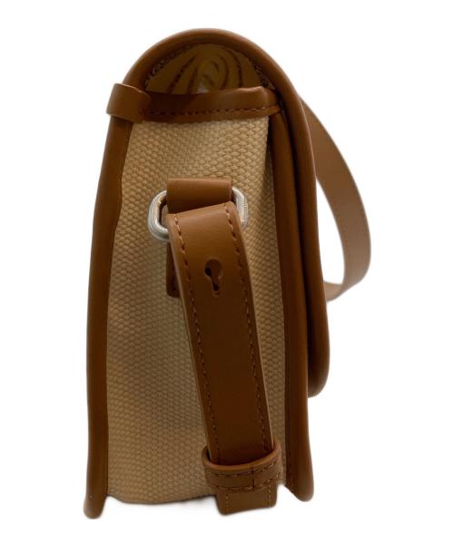 LACOSTE（ラコステ）LACOSTE (ラコステ) ヘリテージキャンバス フラップクローズコットンショルダーバッグ アイボリー サイズ:-の古着・服飾アイテム