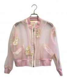 Mikio Sakabe（ミキオサカベ）の古着「17SS猫刺繍シアージャケット」｜ピンク