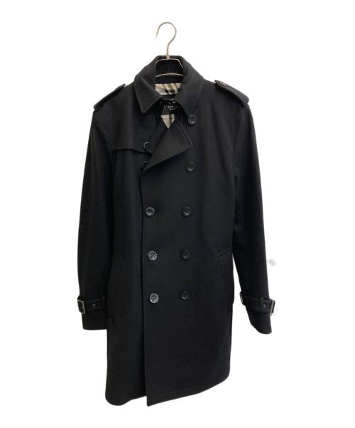 BURBERRY BLACK LABEL（バーバリーブラックレーベル）BURBERRY BLACK LABEL (バーバリーブラックレーベル) カシミヤブレンドトレンチコート ブラック サイズ:Lの古着・服飾アイテム