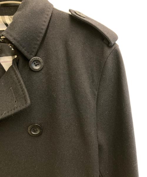 BURBERRY BLACK LABEL（バーバリーブラックレーベル）BURBERRY BLACK LABEL (バーバリーブラックレーベル) カシミヤブレンドトレンチコート ブラック サイズ:Lの古着・服飾アイテム