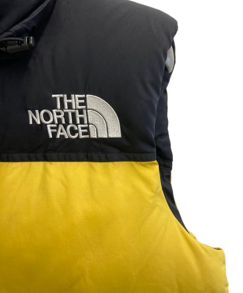 THE NORTH FACE（ザ ノース フェイス）THE NORTH FACE (ザ ノース フェイス) ヌプシダウンベスト ブラック×イエロー サイズ:Mの古着・服飾アイテム
