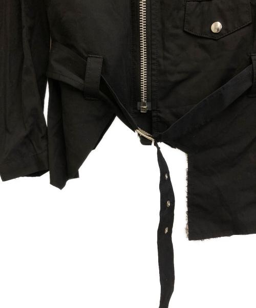 COMME des GARCONS HOMME PLUS（コムデギャルソンオムプリュス）COMME des GARCONS HOMME PLUS (コムデギャルソンオムプリュス) カットオフライダースジャケット ブラック サイズ:Sの古着・服飾アイテム