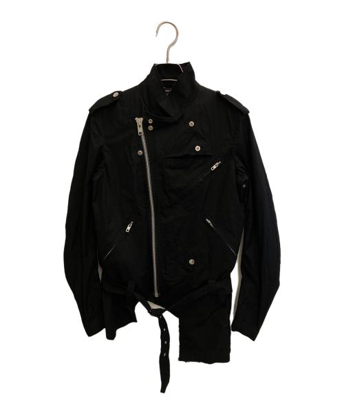 COMME des GARCONS HOMME PLUS（コムデギャルソンオムプリュス）COMME des GARCONS HOMME PLUS (コムデギャルソンオムプリュス) カットオフライダースジャケット ブラック サイズ:Sの古着・服飾アイテム