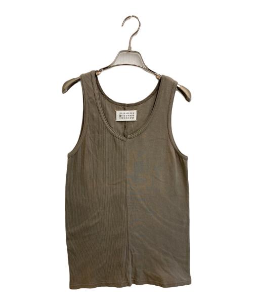 Martin Margiela 10（マルタン・マルジェラ 10）Martin Margiela 10 (マルタン・マルジェラ 10) アシンメトリータンクトップ ブラウン サイズ:48の古着・服飾アイテム