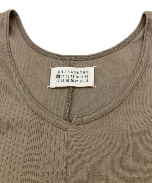 Martin Margiela 10（マルタン・マルジェラ 10）Martin Margiela 10 (マルタン・マルジェラ 10) アシンメトリータンクトップ ブラウン サイズ:48の古着・服飾アイテム