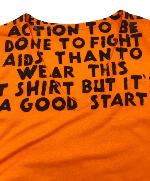 MARTIN MARGIELA（マルタン・マルジェラ）MARTIN MARGIELA (マルタン・マルジェラ) AIDS TEE オレンジ サイズ:Lの古着・服飾アイテム