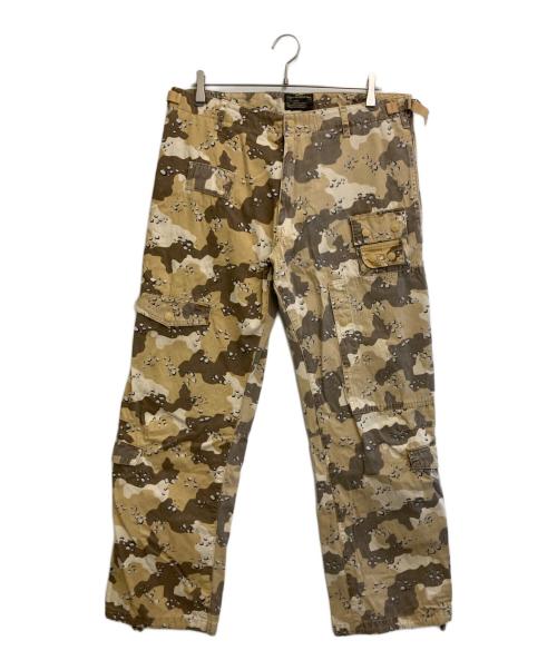 stussy（ステューシー）stussy (ステューシー) チョコチップカモフラ－ジュパンツ ベージュ×ブラウン サイズ:W32の古着・服飾アイテム