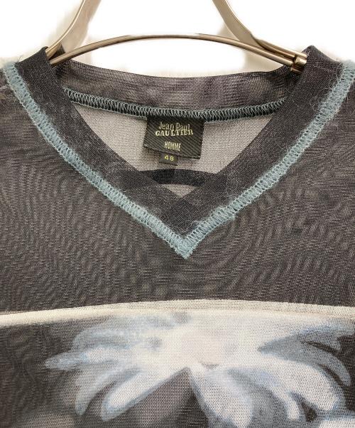 Jean Paul Gaultier homme（ジャンポールゴルチェオム）Jean Paul Gaultier homme (ジャンポールゴルチェオム) パワーネットカットソー ブラック サイズ:48の古着・服飾アイテム