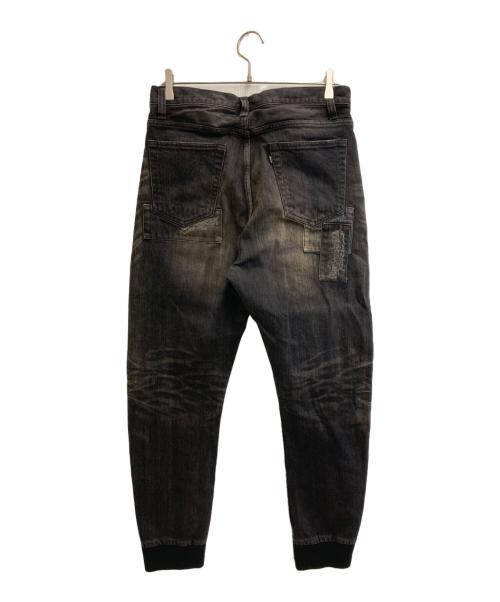 glamb（グラム）glamb (グラム) パッチワークデニムパンツ ブラック サイズ:2の古着・服飾アイテム