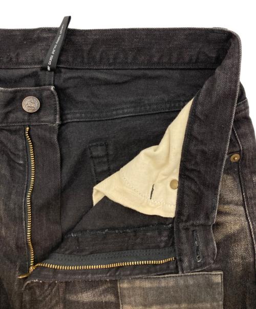 glamb（グラム）glamb (グラム) パッチワークデニムパンツ ブラック サイズ:2の古着・服飾アイテム