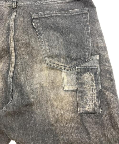 glamb（グラム）glamb (グラム) パッチワークデニムパンツ ブラック サイズ:2の古着・服飾アイテム