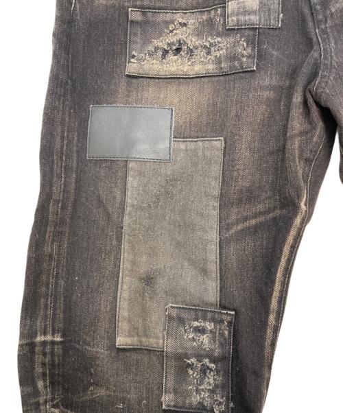 glamb（グラム）glamb (グラム) パッチワークデニムパンツ ブラック サイズ:2の古着・服飾アイテム