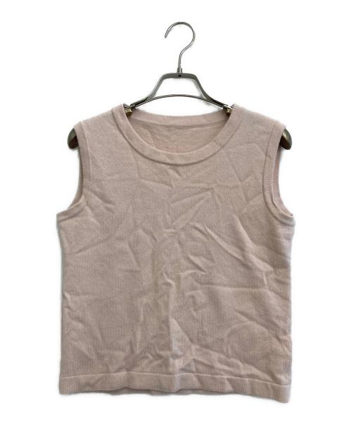 FOXEY（フォクシー）FOXEY (フォクシー) カシミヤブレンドノースリーブニット ピンク サイズ:38の古着・服飾アイテム