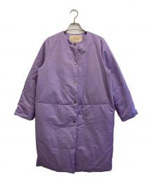 Sybilla（シビラ）の古着「ノーカラーダウンコート」｜ラベンダー