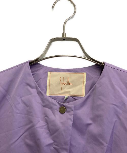 Sybilla（シビラ）Sybilla (シビラ) ノーカラーダウンコート ラベンダー サイズ:-の古着・服飾アイテム