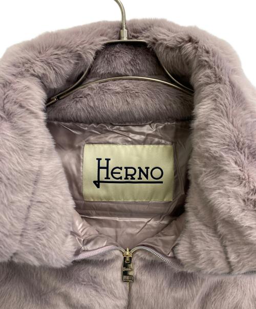 HERNO（ヘルノ）HERNO (ヘルノ) エコファーダウンジャケット ピンク サイズ:42の古着・服飾アイテム
