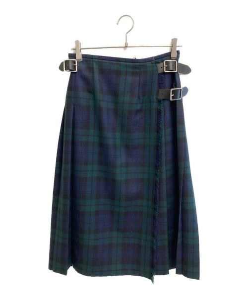 O'NEIL OF DUBLIN（オニールオブダブリン）O'NEIL OF DUBLIN (オニールオブダブリン) ラップスカート グリーン サイズ:8の古着・服飾アイテム