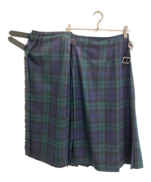 O'NEIL OF DUBLIN（オニールオブダブリン）O'NEIL OF DUBLIN (オニールオブダブリン) ラップスカート グリーン サイズ:8の古着・服飾アイテム