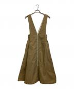 Ameri×UNIVERSAL OVERALLアメリ×ユニバーサルオーバーオール）の古着「JUMPER SKIRT」｜ブラウン