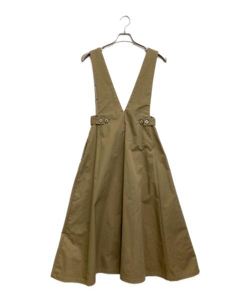Ameri（アメリ）AMERI (アメリ) UNIVERSAL OVERALL (ユニバーサルオーバーオール) JUMPER SKIRT ブラウン サイズ:Sの古着・服飾アイテム