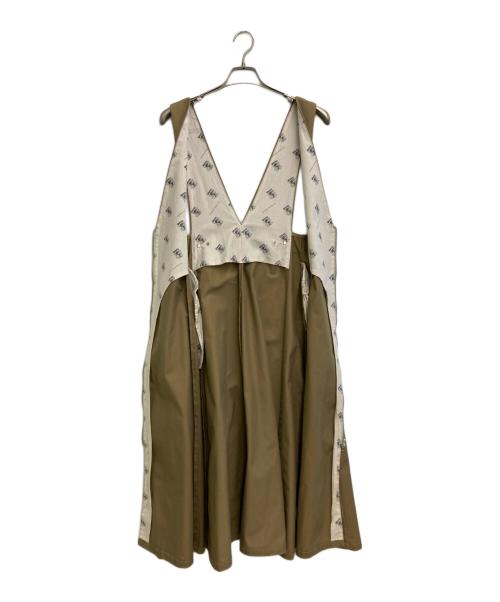 Ameri（アメリ）AMERI (アメリ) UNIVERSAL OVERALL (ユニバーサルオーバーオール) JUMPER SKIRT ブラウン サイズ:Sの古着・服飾アイテム