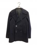 KERSEYカージー）の古着「KERSEY WOOL Pコート」｜ネイビー