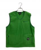 stussy womenステューシーウィメン）の古着「フリースベスト」｜グリーン
