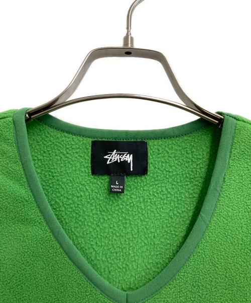 stussy women（ステューシーウィメン）Stussy Women (ステューシーウィメン) フリースベスト グリーン サイズ:SIZE Lの古着・服飾アイテム