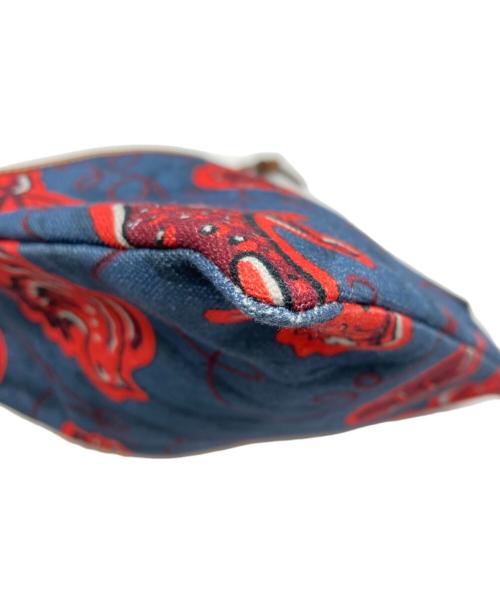 LOEWE（ロエベ）LOEWE (ロエベ) パウラスイビザ エスニック ポーチ ショルダーポーチ ネイビー×レッドの古着・服飾アイテム