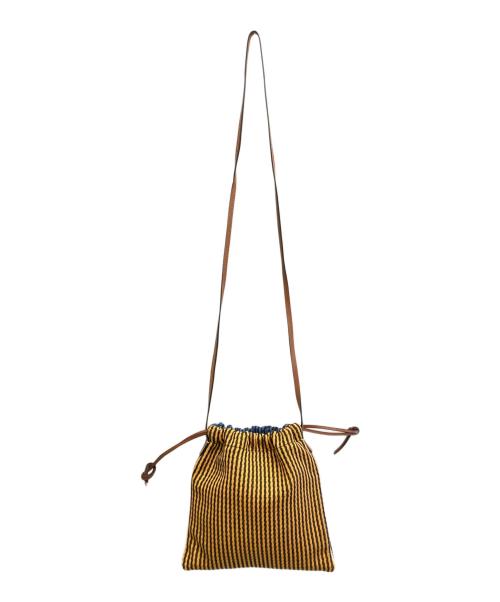 LOEWE（ロエベ）LOEWE (ロエベ) パウラスイビザショルダーポーチ ネイビー×イエローの古着・服飾アイテム
