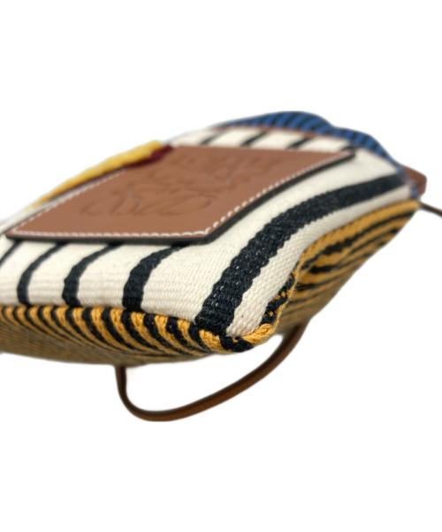 LOEWE（ロエベ）LOEWE (ロエベ) パウラスイビザショルダーポーチ ネイビー×イエローの古着・服飾アイテム