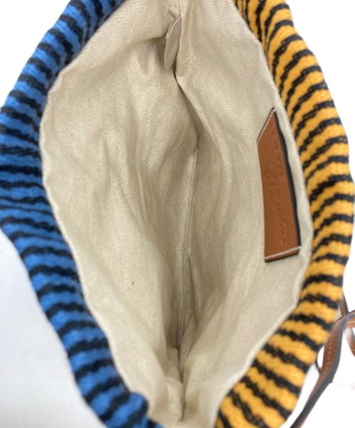 LOEWE（ロエベ）LOEWE (ロエベ) パウラスイビザショルダーポーチ ネイビー×イエローの古着・服飾アイテム