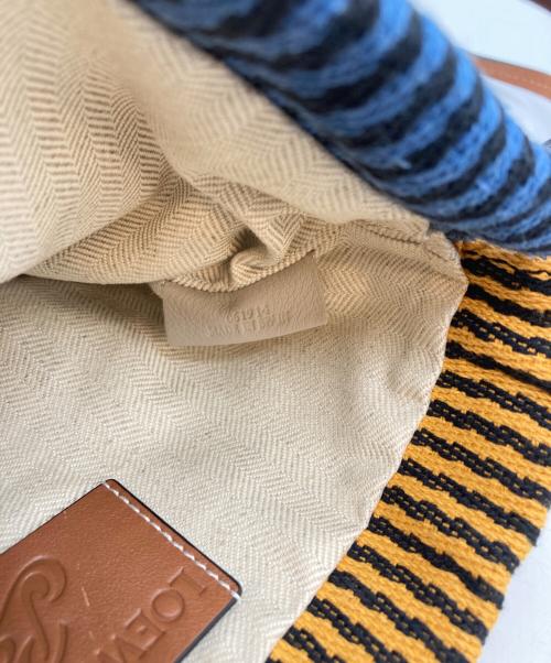 LOEWE（ロエベ）LOEWE (ロエベ) パウラスイビザショルダーポーチ ネイビー×イエローの古着・服飾アイテム