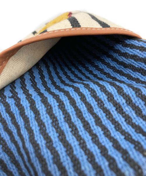 LOEWE（ロエベ）LOEWE (ロエベ) パウラスイビザショルダーポーチ ネイビー×イエローの古着・服飾アイテム