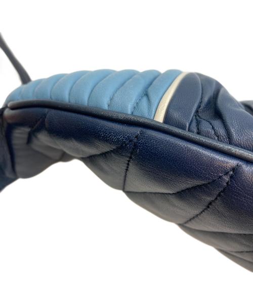 MIU MIU（ミュウミュウ）MIU MIU (ミュウミュウ) ミュウライダーベルトバッグ・ボディバッグ ブルーの古着・服飾アイテム