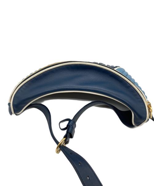 MIU MIU（ミュウミュウ）MIU MIU (ミュウミュウ) ミュウライダーベルトバッグ・ボディバッグ ブルーの古着・服飾アイテム