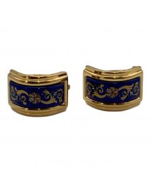 HERMES（エルメス）の古着「エマイユイヤリング」｜ゴールド×ブルー