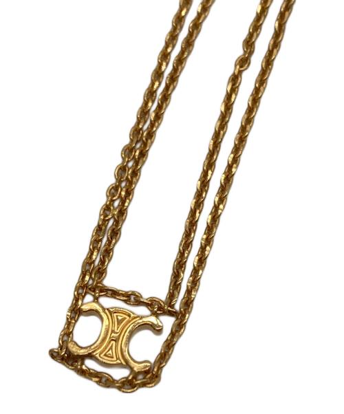 CELINE（セリーヌ）CELINE (セリーヌ) トリオンフサスペンダーネックレス ゴールドの古着・服飾アイテム