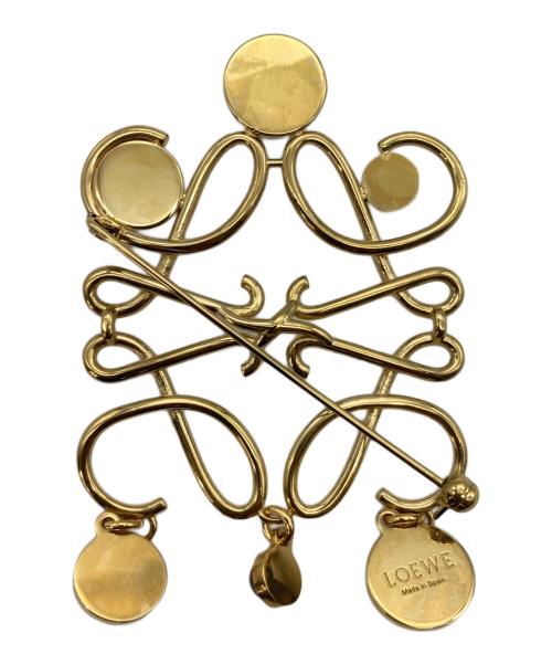 LOEWE（ロエベ）LOEWE (ロエベ) アナグラムブローチ ゴールドの古着・服飾アイテム