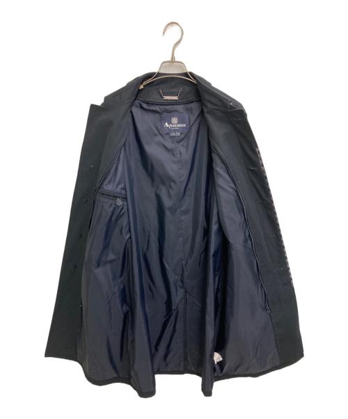 Aquascutum（アクアスキュータム）Aquascutum (アクアスキュータム) ステンカラーコート ブラック サイズ:42/52の古着・服飾アイテム