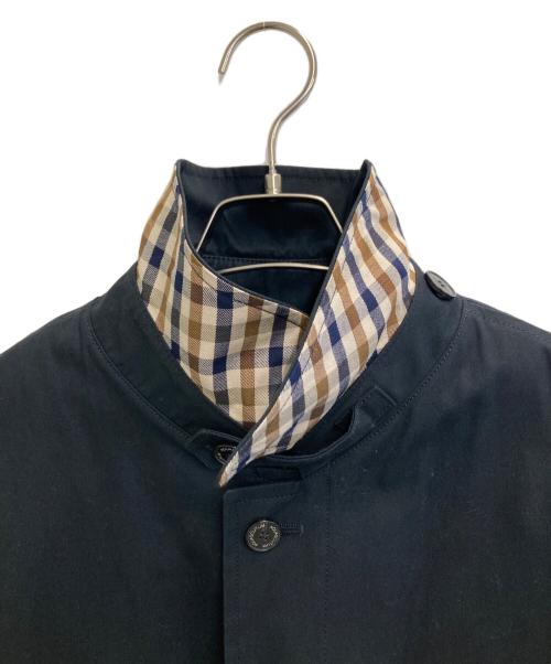 Aquascutum（アクアスキュータム）Aquascutum (アクアスキュータム) ステンカラーコート ブラック サイズ:42/52の古着・服飾アイテム