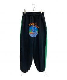 TENDER PERSON（テンダ―パーソン）の古着「ROSE SWEAT WIDE PANTS」｜ブラック