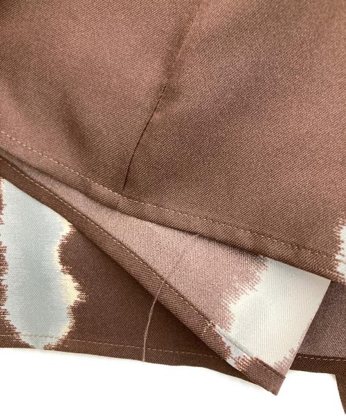 MIESROHE（ミースロエ）MIESROHE (ミースロエ) プリントツイルイージーラップスカート ブラウン サイズ:1 未使用品の古着・服飾アイテム